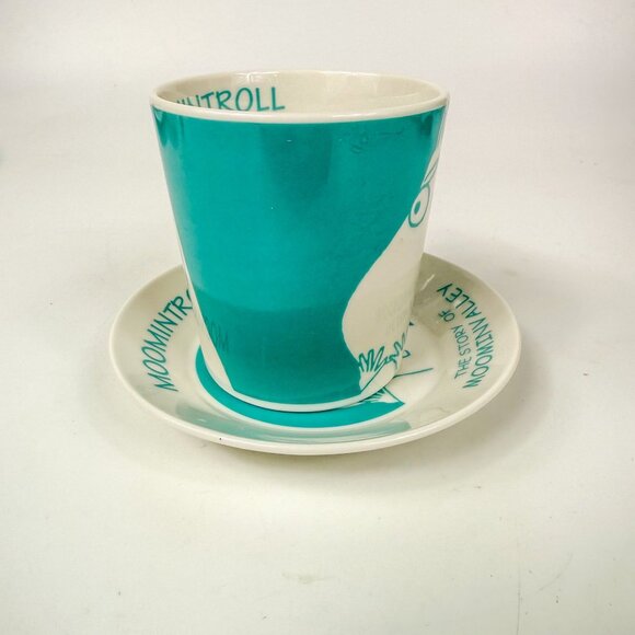 Yamaka Japan Moomintroll Teacup Saucer set Porcelain Blue Story of Moominvalley - Picture 4 of 8